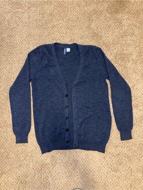 H&M Divided Lightweight Navy Blue Button Front Cardigan Sweater Men’s Small